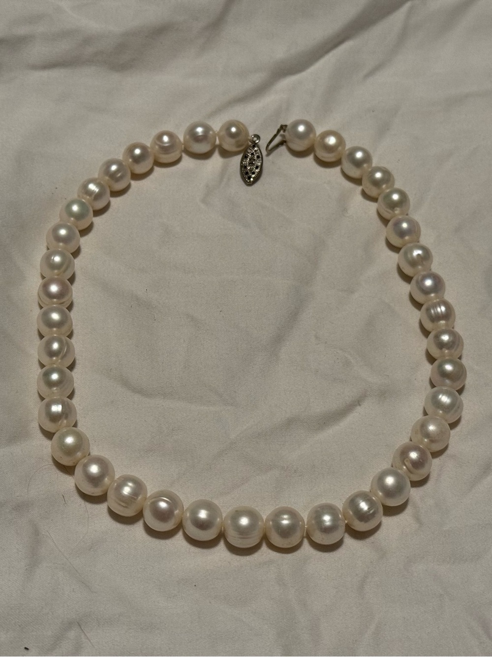 Classic Freshwater 10mm Pearl Necklace - White - Unbranded